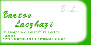bartos laczhazi business card